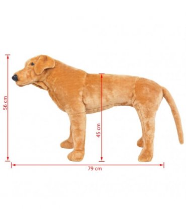 vidaXL Standing Plush Toy Labrador Dog Light Brown XXL