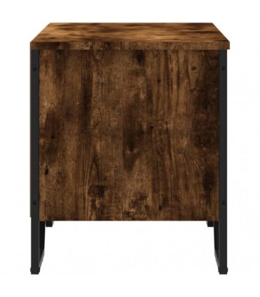 vidaXL Shoe Cabinet Smoked Oak 90x38x45.5 cm Engineered Wood