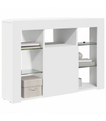 vidaXL Corner LED TV Cabinet White 100x40x68cm Engineered Wood