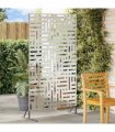 vidaXL Privacy Screen 100 x 50 x 180 cm Galvanised Steel Silver