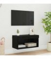 vidaXL TV Cabinet Set Black Oak 60 x 30 x 30 cm Engineered Wood