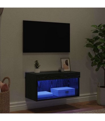 vidaXL TV Cabinet Set Black Oak 60 x 30 x 30 cm Engineered Wood
