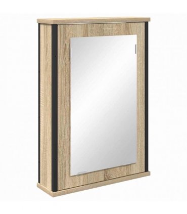 vidaXL Mirror Cabinet Sonoma Oak 42 x 12 x 60 cm Engineered Wood