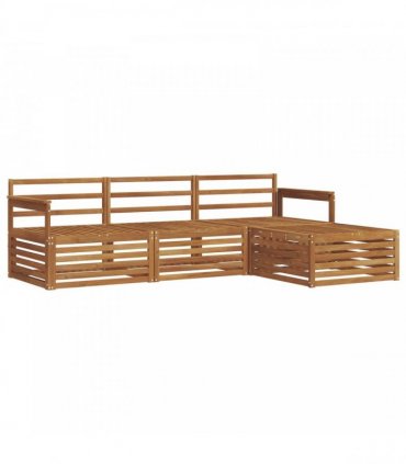 vidaXL Outdoor Sofa Set Natural 249.5 x 162.5 x 73 cm