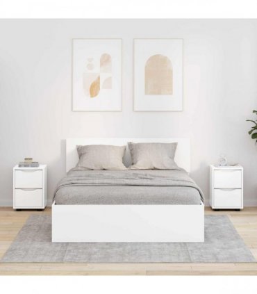 vidaXL Bedside Tables 2 pcs White 30.5 x 30 x 43 cm Engineered Wood