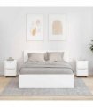 vidaXL Bedside Tables 2 pcs White 30.5 x 30 x 43 cm Engineered Wood