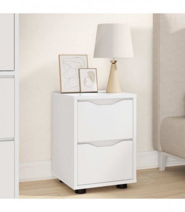 vidaXL Bedside Tables 2 pcs White 30.5 x 30 x 43 cm Engineered Wood