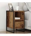 vidaXL Bedside Table 2 pcs Old Wood 39.5 x 30 x 50 cm Engineered Wood