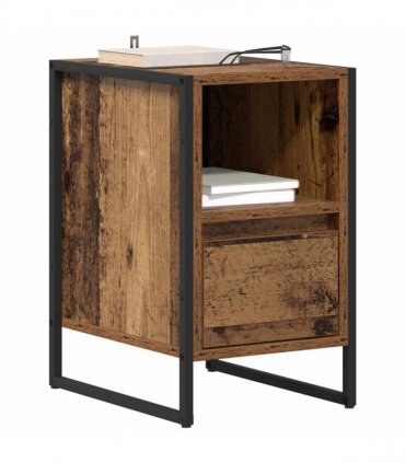 vidaXL Bedside Table 2 pcs Old Wood 39.5 x 30 x 50 cm Engineered Wood