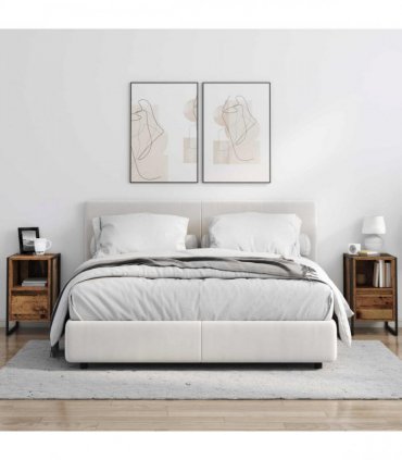 vidaXL Bedside Table 2 pcs Old Wood 39.5 x 30 x 50 cm Engineered Wood