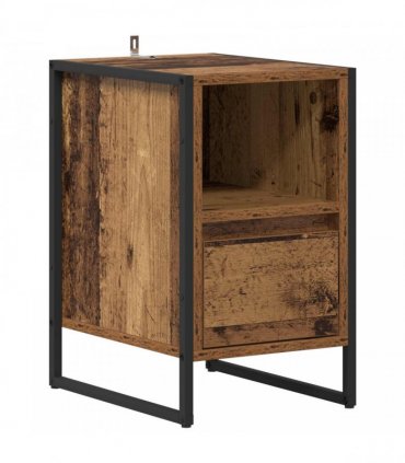 vidaXL Bedside Table 2 pcs Old Wood 39.5 x 30 x 50 cm Engineered Wood