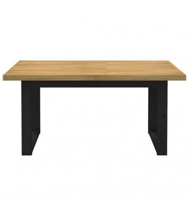 vidaXL Dining Table NOAIN U-Shaped Legs 160x90x75 cm Solid Wood Pine