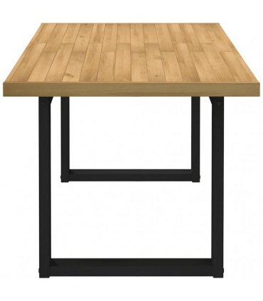 vidaXL Dining Table NOAIN U-Shaped Legs 160x90x75 cm Solid Wood Pine