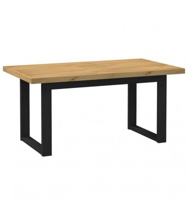 vidaXL Dining Table NOAIN U-Shaped Legs 160x90x75 cm Solid Wood Pine