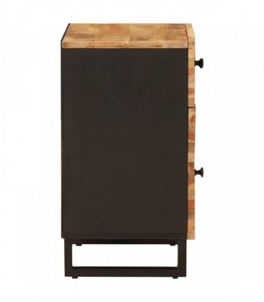 vidaXL Bed cabinet with Drawer Brown 50 x 33 x 60 cm Solid Mango Wood