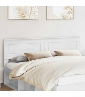 vidaXL Headboard Gloss White Engineered wood