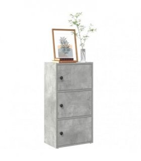 vidaXL Bookcase Concrete Grey 40x24x77 cm Engineered Wood