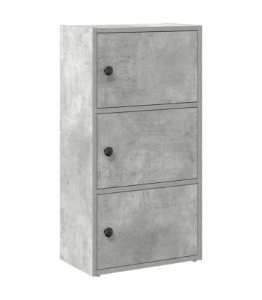vidaXL Bookcase Concrete Grey 40x24x77 cm Engineered Wood