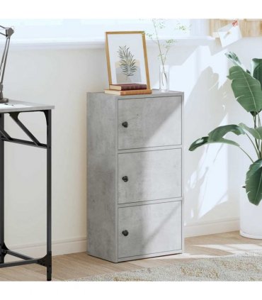 vidaXL Bookcase Concrete Grey 40x24x77 cm Engineered Wood