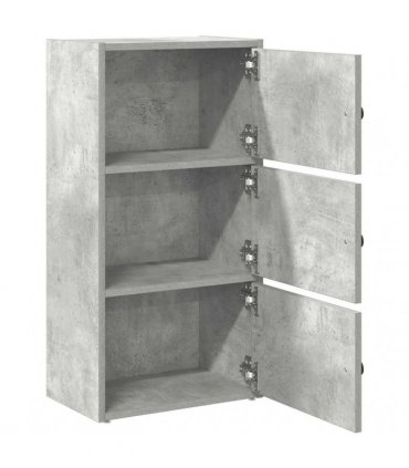 vidaXL Bookcase Concrete Grey 40x24x77 cm Engineered Wood