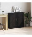 vidaXL Book Cabinet Black Oak 82.5 x 30.5 x 80 cm Engineered Wood