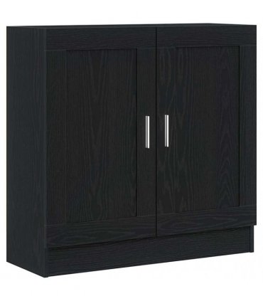 vidaXL Book Cabinet Black Oak 82.5 x 30.5 x 80 cm Engineered Wood
