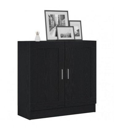 vidaXL Book Cabinet Black Oak 82.5 x 30.5 x 80 cm Engineered Wood