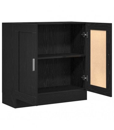 vidaXL Book Cabinet Black Oak 82.5 x 30.5 x 80 cm Engineered Wood