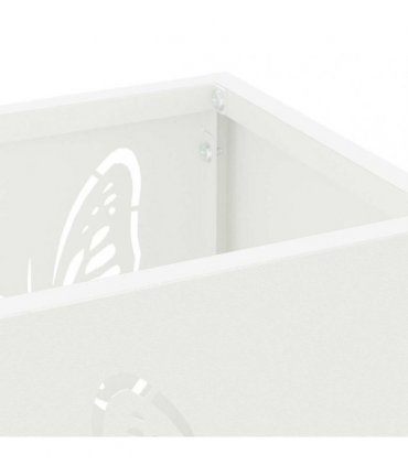vidaXL Rain Umbrella Stand White 15.5 x 15.5 x 49 cm Steel