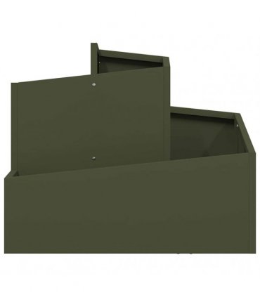 vidaXL Garden Planter Olive Green 60 x 60 x 50 cm Cold-rolled Steel