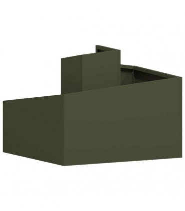 vidaXL Garden Planter Olive Green 60 x 60 x 50 cm Cold-rolled Steel