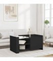 vidaXL Coffee Table Black 100x50x50 cm Engineered Wood