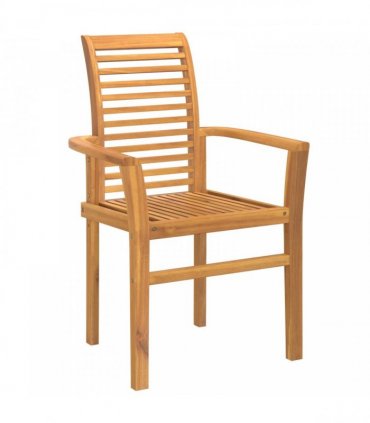 vidaXL Dining Chair 4 pcs Brown 62 x 55 x 94 cm Solid Teak Wood