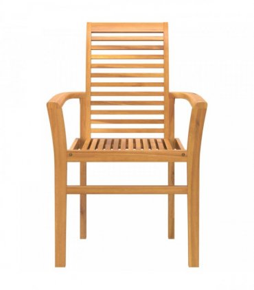 vidaXL Dining Chair 4 pcs Brown 62 x 55 x 94 cm Solid Teak Wood