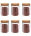 vidaXL Storage Glass Jars with Cork Lid 6 pcs 650 ml
