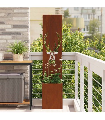vidaXL Garden Privacy Screen Rusty 32 x 150 cm Weathering steel