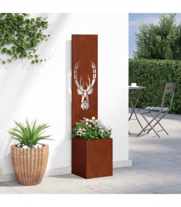 vidaXL Garden Privacy Screen Rusty 32 x 150 cm Weathering steel