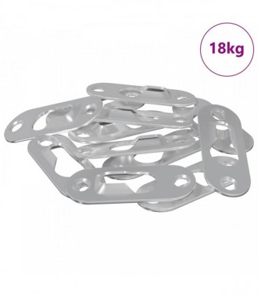 vidaXL Keyhole Hanger 3673 pcs Silver 45 x 16 x 3.5 mm Iron
