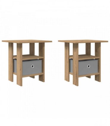 vidaXL Bedside Table 2 pcs Artisan Oak 41 x 40 x 45 cm Engineered Wood