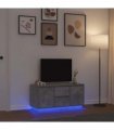 vidaXL TV Cabinet with LED Lights Concrete Grey 100x41x50 cm