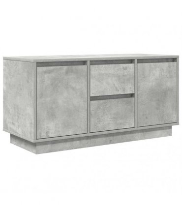 vidaXL TV Cabinet with LED Lights Concrete Grey 100x41x50 cm