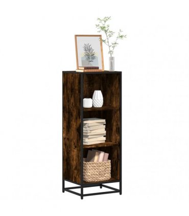 vidaXL Book Cabinet Smoked Oak 40x35x107.5 cm Engineered Wood