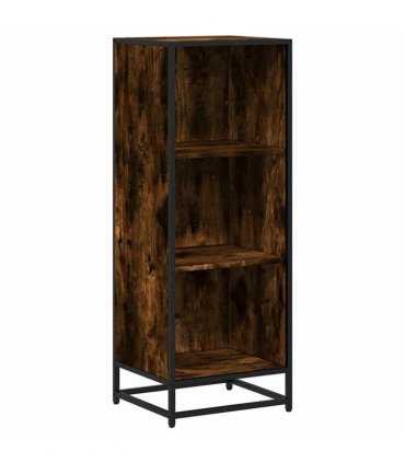 vidaXL Book Cabinet Smoked Oak 40x35x107.5 cm Engineered Wood