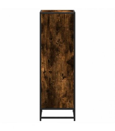 vidaXL Book Cabinet Smoked Oak 40x35x107.5 cm Engineered Wood