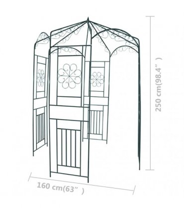 vidaXL Garden Arch 250 cm Dark Green
