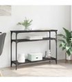 vidaXL Console Table Black Oak 100 x 29 x 75 cm Engineered Wood