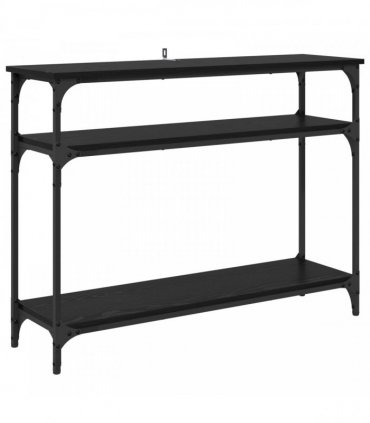 vidaXL Console Table Black Oak 100 x 29 x 75 cm Engineered Wood