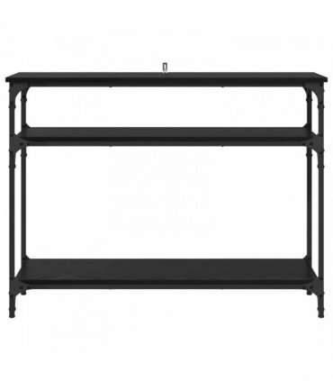 vidaXL Console Table Black Oak 100 x 29 x 75 cm Engineered Wood