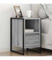 vidaXL Bedside Table with Drawer 2 pcs Grey Sonoma 39.5 x 30 x 50 cm
