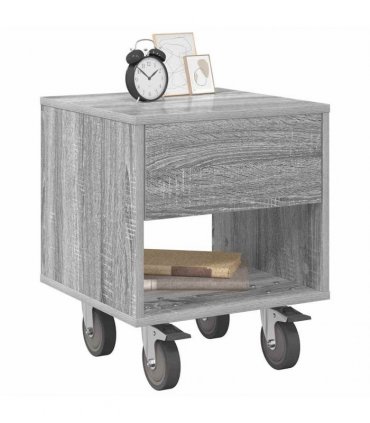 vidaXL Bedside Table 2 pcs Grey Sonoma 40.5 x 40 x 48 cm